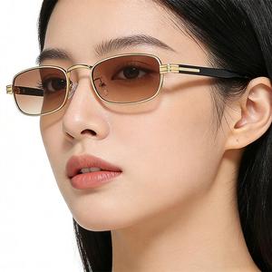 Lunettes de soleil vintage à monture carrée, style old money, chic et haut de gamme, parfaites pour les vacances – modèles à monture étroite pour hommes et femmes - Product Image 2
