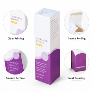 Meilleures ventes : Boîtes d'emballage personnalisées en matériaux recyclés avec impression UV, à fond automatique et à rabat supérieur, pour huiles corporelles, sérums et soins de la peau - Product Image 3