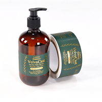 Étiquettes personnalisées de luxe pour cosmétiques, autocollants pour bouteilles d'huile végétale verte pour marques de soins de la peau, directement de l'usine