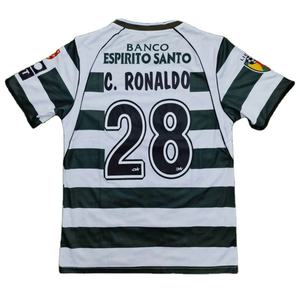 Jersey Sepak Bola Retro Ronaldo Gaya Thailand Berkualitas Tinggi Tahun 2001-2003 untuk Dewasa, Kaos Lengan Pendek Bahan Polyester, Pakaian Sepak Bola Cepat Kering - Product Image 1