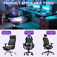 Housse de chaise en soie de lait et élasthanne, adaptée aux chaises de bureau et de gaming, avec housse de siège d'armoire, personnalisation du motif