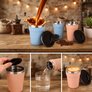 Mug à café en acier personnalisé Liviya avec impression pour Halloween, la Saint-Valentin et Thanksgiving - Produit promotionnel pour le bureau - Product Image 3
