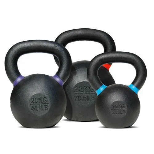 Low Price Fitness & Body Building Crossfitness Equipment Power Strength Powder Coated Cast Iron Kettlebell