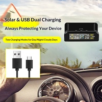 Capteur TPMS universel solaire USB à double charge, jauge de pression et de température haute précision avec pour voiture