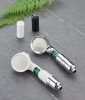 Pommeau de douche à affichage numérique de la température LED, alimenté par l'eau, trois modes, ABS chromé
