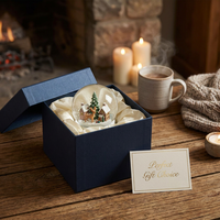 Globe à neige de Noël personnalisé avec chœur, figurines 3D en résine, base dorée vintage, peint à la main, décoration d'intérieur, vente en gros