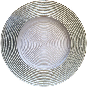 Plato de Cristal Plateado Personalizado Lanques, Redondo, para Decoración de Bodas, Venta al por Mayor, 13'', <span class=keywords><strong>Vajilla</strong></span> Elegante y de Lujo para Eventos y Fiestas - Product Image 1