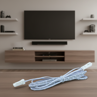 Câble d'extension LED en cuivre massif de 2 mètres, 22 AWG, 12V, avec isolation en PVC, pour usage domestique