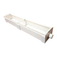 Système de drainage d'eau de toit en PVC blanc durable de style chinois, gouttière carrée Erikeke EKK9513