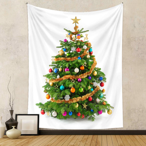 Haute qualité personnalisé joyeux noël arbre tenture murale <span class=keywords><strong>tapisserie</strong></span> Festival toile de fond pour chambre <span class=keywords><strong>et</strong></span> salon décoration de noël - Product Image 1