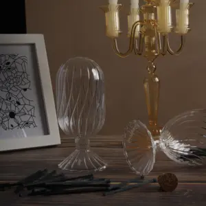 热卖手工吹制独特玻璃器皿安全火柴储物瓶火柴装在罐子里 - Product Image 1