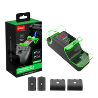 Base de Carga para Controlador Dual con Joystick Inalámbrico de Doble Asiento con Luz LED para XBOX Series X/S