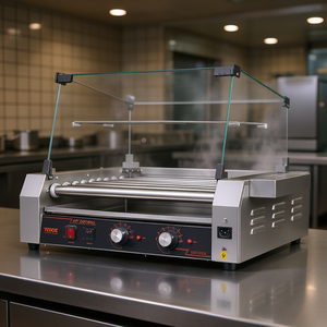 Vevor - Asador Eléctrico para Hot Dogs, 11 Rodillos, 1600 W, Acero Inoxidable, Parrilla Comercial con Cubierta - Product Image 2