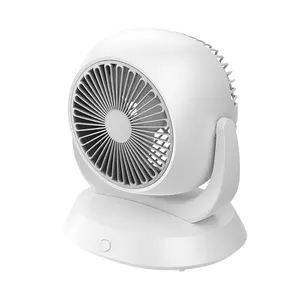Ventilateur de circulation domestique 4D Ventilateur de refroidissement de bureau rechargeable USB Type-C Ventilateur de circulation d'air à tête rotative multiplée