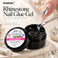 Colle à ongles en gel strass, forte adhérence, adhésif UV pour nail art, cristaux et breloques, fournitures pour ongles en gros, marque privée OEM