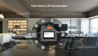 Intercomunicador para Casa o Villa de 4 Habitaciones con Monitor Interior Android de 7 Pulgadas, Intercomunicador Inteligente para el Hogar Inteligente Tuya, con Zigbee Gateway Integrado y Alimentación POE