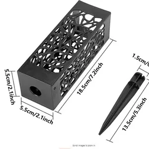 防水の牧歌的な庭園用バスケット、屋外の中庭、芝生、墓地、墓掃き用LEDライト付き - Product Image 3