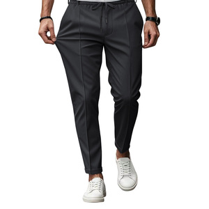 <span class=keywords><strong>Manteau</strong></span> long pour hommes Pantalon en jean pour hommes à la mode automne printemps pantalon d'affaires décontracté coupe ajustée pantalon grande taille - Product Image 3