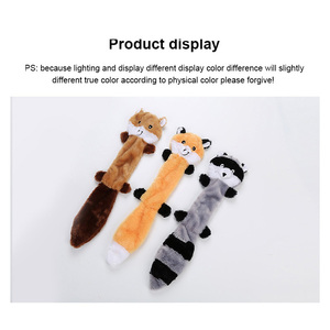 Peltz de peluche para perros medianos, zorro, mapache y ardilla, juguete para morder duradero sin relleno, 18 pulgadas de largo - Product Image 5