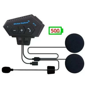 Auriculares para Casco de Motocicleta BT12 Inalámbricos Impermeables con Reducción de Ruido, Auriculares para Música y Comunicación en Moto - Product Image 1