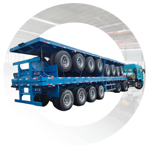 Semi-remorque à plateau plat 2 essieux 20 pieds 30 tonnes pour le <span class=keywords><strong>transport</strong></span> de conteneurs - Product Image 3