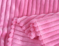 Couverture polaire en flanelle tricotée sherpa 100% polyester corail, vente en gros