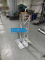 Soporte de Plasma Truss, torre de iluminación con placa base de aluminio y montaje de Monitor LED, 8,20 pies