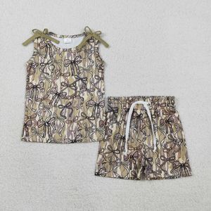 Ensemble short deux pièces pour filles Longlv - Spandex/Polyester écologique, imprimé camouflage décontracté, vêtements printemps-été - Product Image 1