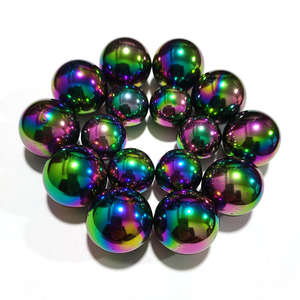 Esfera de Obsidiana Arcoíris Aura al por Mayor, Bola de Cristal Pulida a Mano para Decoración del Hogar, Regalos de Pascua - Product Image 1