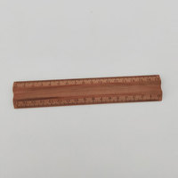 Règle en bois personnalisée à bords biseautés polis avec porte-stylo, épaisseur 7 mm, matériau naturel, règle de bureau