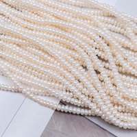 Collier et bracelet en perles de culture d'eau douce naturelles, blanc et rose, pour la fabrication de bijoux, vente en gros