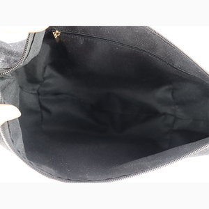 Bolso de mano de mezclilla Dami personalizado directo de fábrica para mujer, bolso de playa con cierre de cremallera y logotipo con estampado geométrico informal para ir de compras - Product Image 4