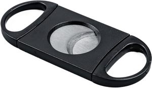 Black Plastic Cigar <b>Cutters</b> Guillotine Cigar Clippers Stainless Steel Double Blade Cigar Knife Scissors - Product Image 3