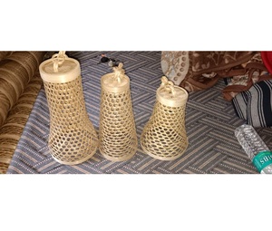 Artisan <b>Crafted</b> <b>Bamboo</b> Basket Set with Strong Woven Construction for Farmhouse Home Decor and Practical Storage Solutions - Product Image 5
