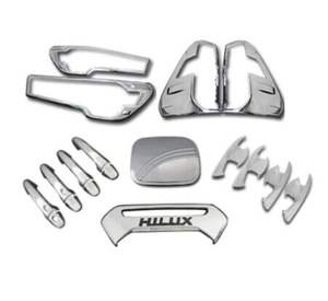 Ycsunz Bling Chrome body Kit Accesorios Combo completo Set para <span class=keywords><strong>Toyota</strong></span> Hilux 2021 <span class=keywords><strong>4X2</strong></span> 4X4 2022 - Product Image 1