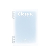 Cuaderno de Hojas Sueltas con Degradado Transfronterizo Rosa/Azul Claro/Morado, Agarre Simple y Cómodo, Estética Superior, Páginas Rayadas Desmontables
