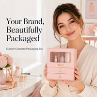 Boîtes rigides personnalisées de luxe écologiques réutilisables pour emballages cosmétiques de cils, en papier d'art, avec paillettes et UV, vente en gros