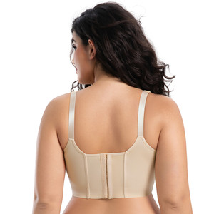 Cross-border Plus-<strong>size</strong> Lace Sexy Lingerie Thin Memory Foam Underwire Push-up Bra Deep V-neck Supports Side <strong>Breasts</strong> Prevents - Product Image 5