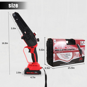F.EASYD Offre Spéciale 8 pouces sans fil sans brosse Mini outil électrique domestique Tronçonneuse pour le jardinage avec chargeur en option - Product Image 1