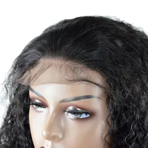 Vente en gros 100% cheveux humains brésiliens 5*5 cheveux perruque Lace Front pour femme noire