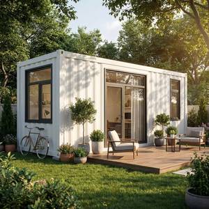 Casa Pequeña Plegable de Acero de 20 pies, Moderna y Económica, Personalizable, Prefabricada, <span class=keywords><strong>para</strong></span> Jardín, Oficina, Tienda, Cabaña de Vacaciones, Uso en Exteriores - Product Image 1