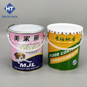 Round Full Color Printed Thick Wall Plug Lid Concrete Tin Can