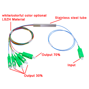 UT-King fábrica <span class=keywords><strong>FTTH</strong></span> 1*5 1x5 desigual 80:20 fibra óptica Mini tipo divisor PLC divisor con conector SC UPC/APC 1:5 PLC divisor - Product Image 1