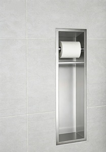 <span class=keywords><strong>Niche</strong></span> murale encastrée minimaliste noire en acier inoxydable 304 pour papier toilette, dissimulée et carrelable, pour <span class=keywords><strong>salle</strong></span> <span class=keywords><strong>de</strong></span> <span class=keywords><strong>bain</strong></span> et douche - Product Image 5