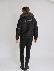 Abrigo de Invierno para <span class=keywords><strong>Hombre</strong></span>, Talla Grande, Impermeable, con Capucha y Forro de <span class=keywords><strong>Plumas</strong></span> de Ganso - Product Image 4