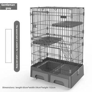 Recinzione per animali piccoli animali trasportino con filo di ferro solido chiusura a bottone e modello animale unico per gatti - Product Image 6