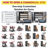 Usine de machines de sport professionnelles, équipement de salle de sport haut de gamme complet, solution pour club de fitness commercial et conception professionnelle CAD/3D