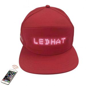 Pantalla de mensajes controlada por aplicación 5x36dots Gorras de béisbol LED de 6 paneles Gorra de sombrero LED programable con imagen elegante - Product Image 4