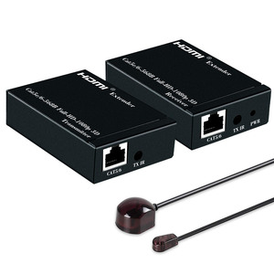 Cáp <span class=keywords><strong>Ethernet</strong></span> Qua Cat6 60M Full HD 1080P Bộ Chuyển Đổi Mở Rộng Bộ Phát Video HDMI Với Đầu Ra IR HDMI - Product Image 1