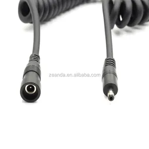 Customized 12V 24V 5521spring spiral DC cable Male to Female Plug DC extension Cable Dc Power Cable